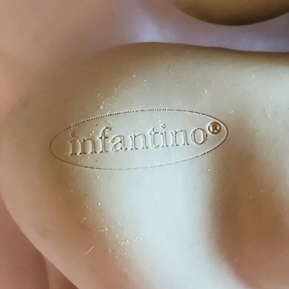 Vintage Infantino Gray & Pink Elephant Rubber Squeak Toy 4” - Picture 3 of 5